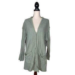 Free People FP Beach Mint Green Knit Long Cardigan    Size: M